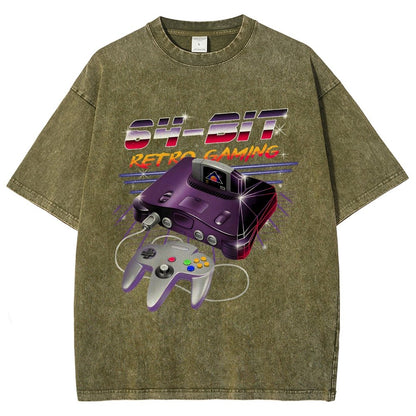 '64-Bit Retro Gaming Vintage Distressed T-shirt