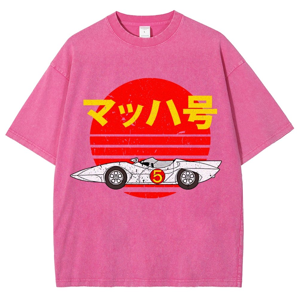 Mach 5 Retro  Vintage Distressed T-shirt