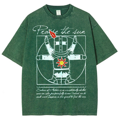 Vitruvian Praise Vintage Distressed T-shirt