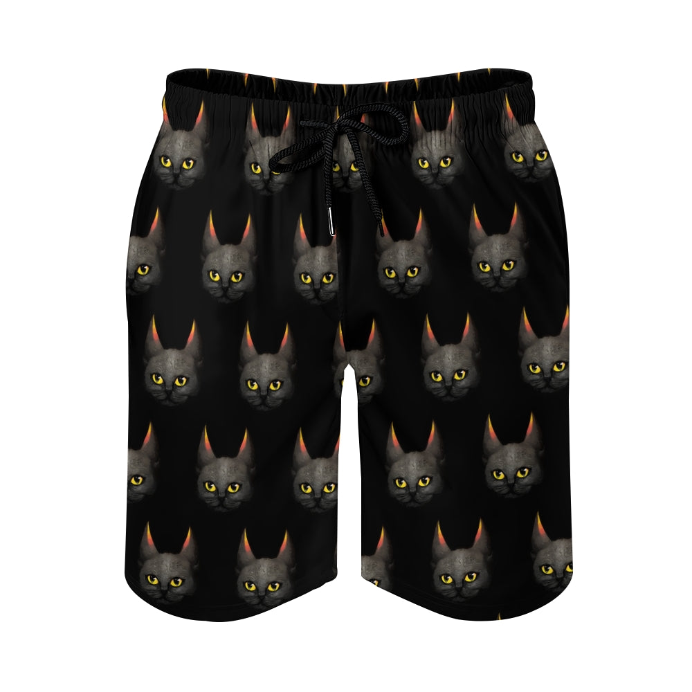 Vintage Cat Geek Shorts