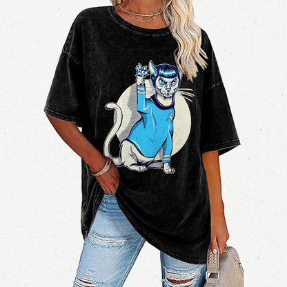 Nap Long and Pros-Purr Vintage Distressed T-shirt