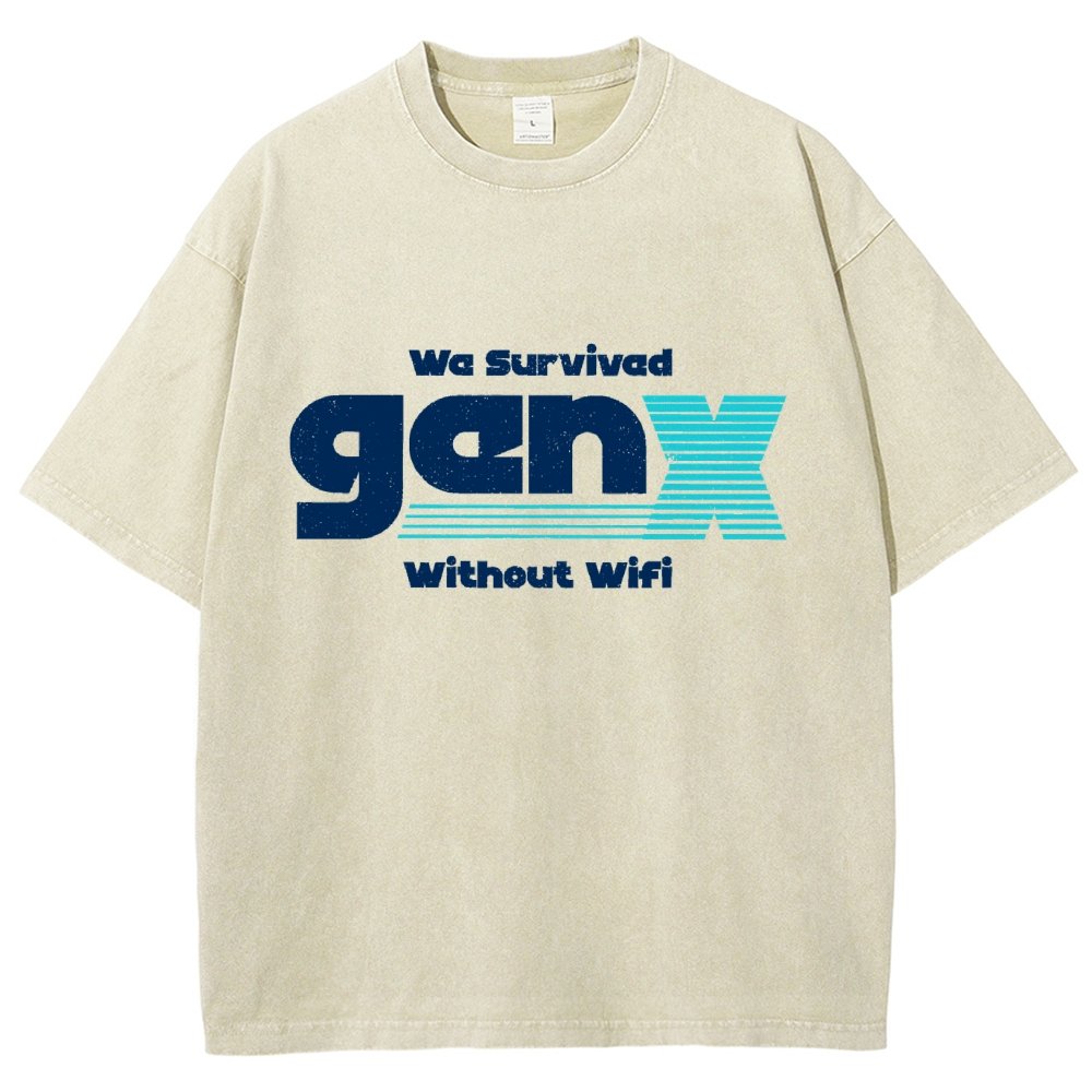 We Survived Without Wifi Vintage Distressed T-shirt