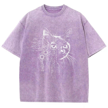 Future Cat Vintage Distressed T-shirt