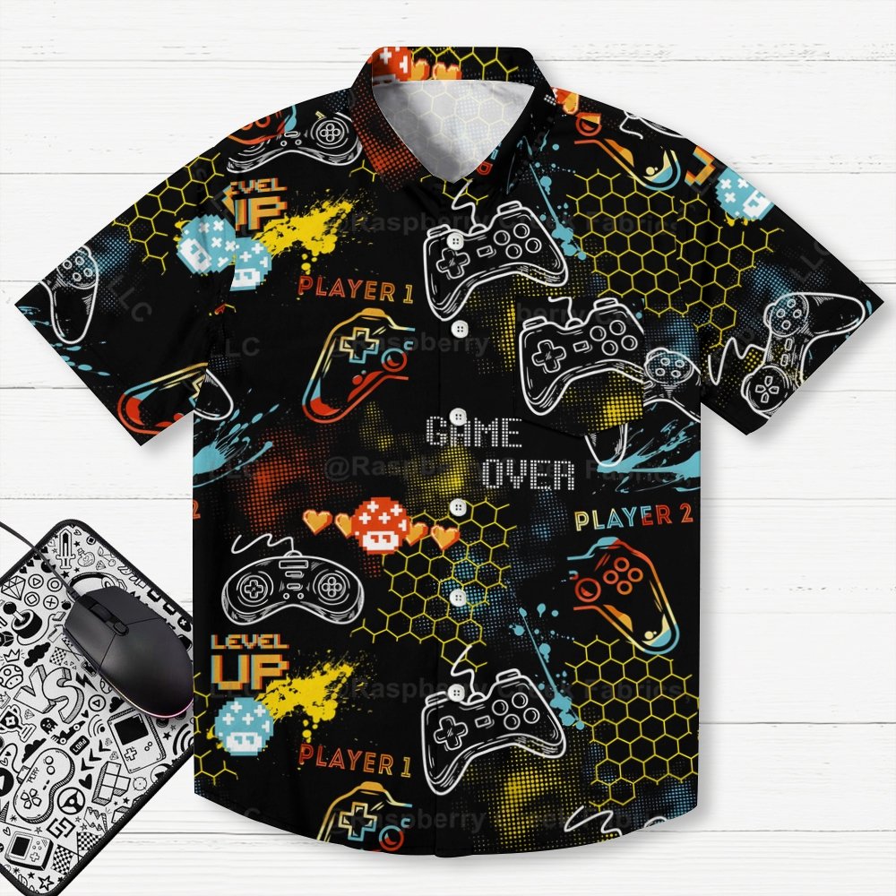 Retro Videos Games Geek Hawaiian Shirt