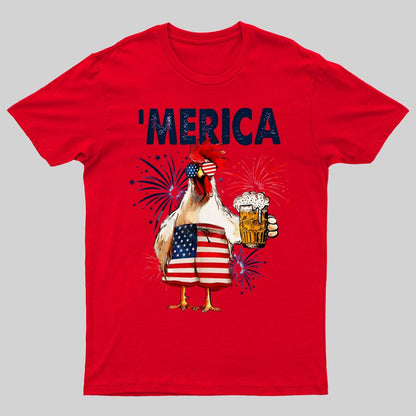 Independence Day Chickens Geeky T-Shirt