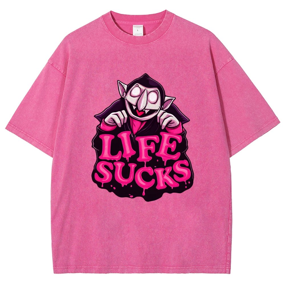 Life Sucks  Vintage Distressed T-shirt