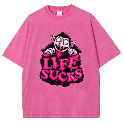 Life Sucks  Vintage Distressed T-shirt