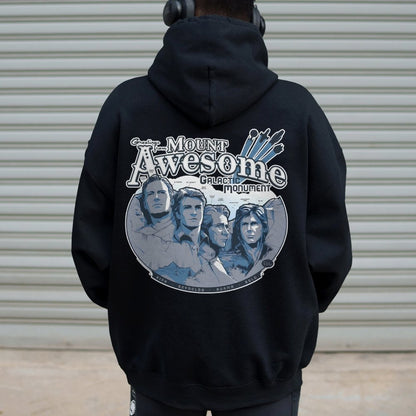 Mt. Awesome Printed Back Unisex Cotton Hoodie