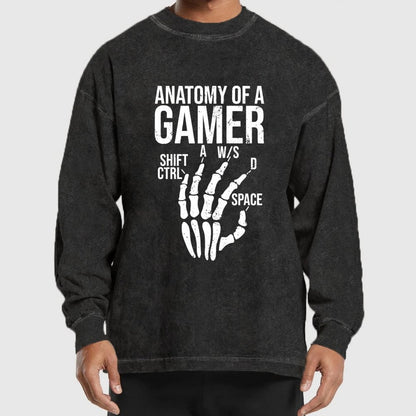 Anatomy of A Gamer Washed Long Sleeve Tee