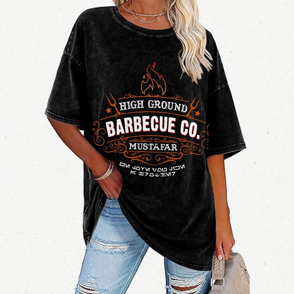 High Ground BBQ Vintage Distressed T-shirt