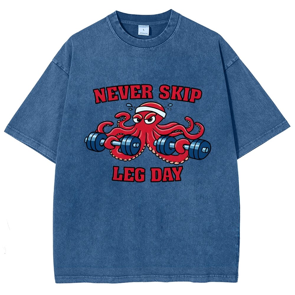 Octo-Leg Day Vintage Distressed T-shirt