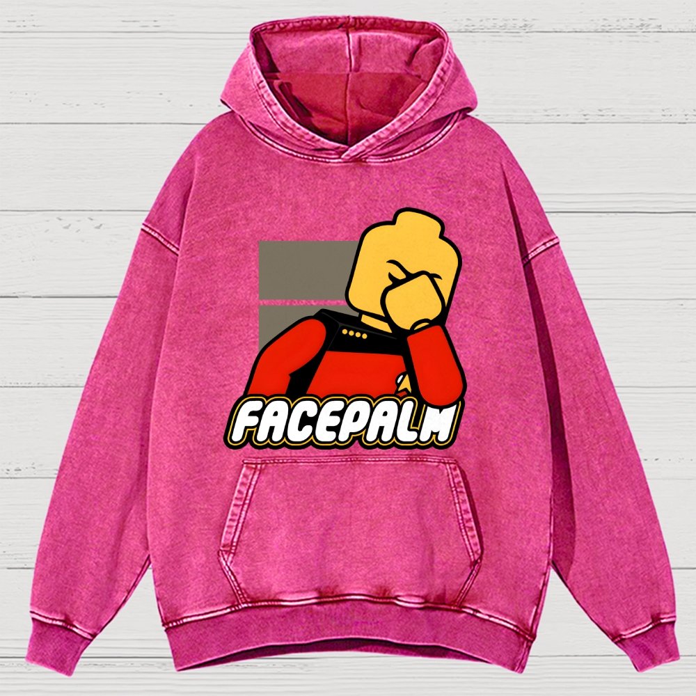 Facepalm Vintage Distressed Hoodie