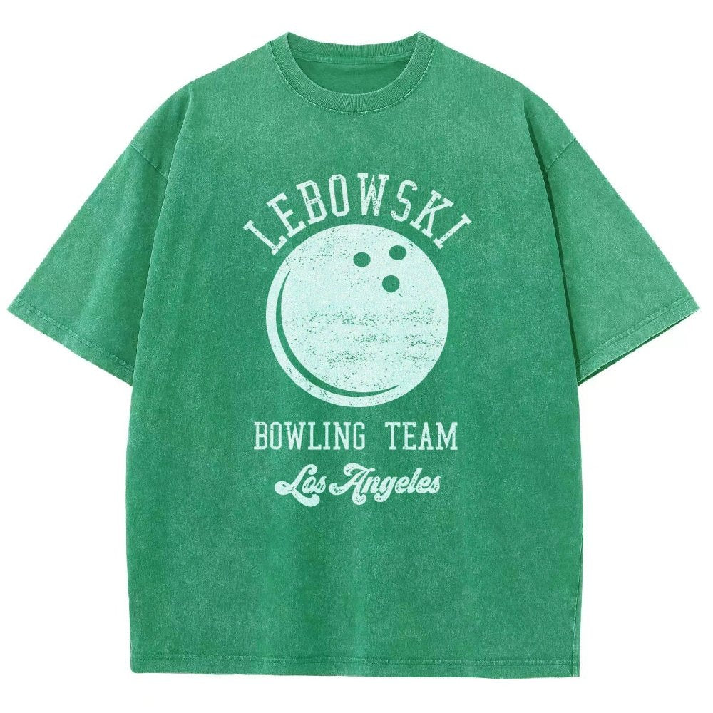 Lebowski Bowling Team Vintage Distressed T-shirt