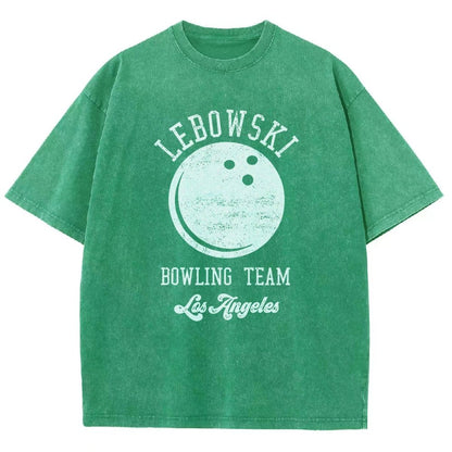 Lebowski Bowling Team Vintage Distressed T-shirt