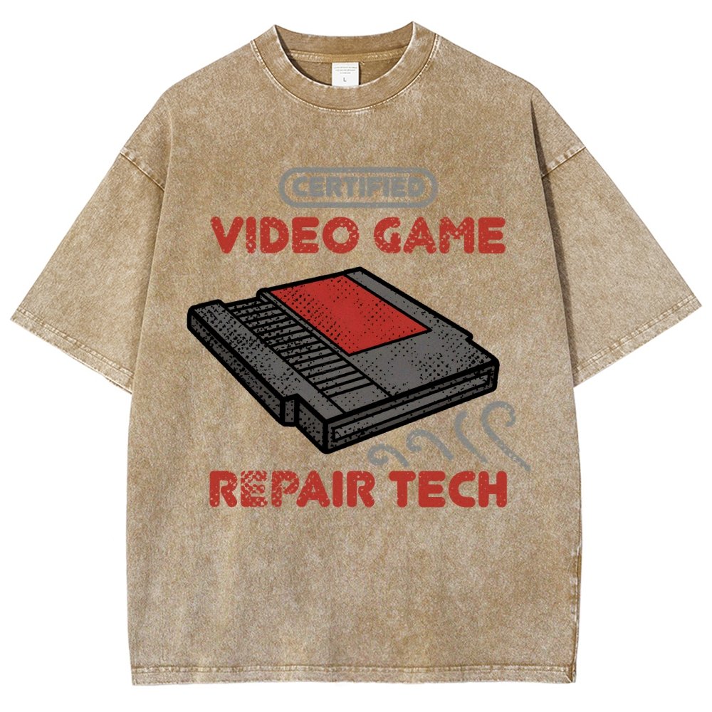 Video Game Repair Tech Vintage Distressed T-shirt
