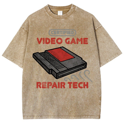 Video Game Repair Tech Vintage Distressed T-shirt
