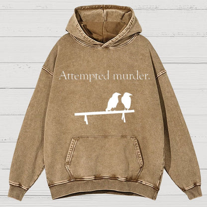 Attempted Murder Vintage Distressed Hoodie