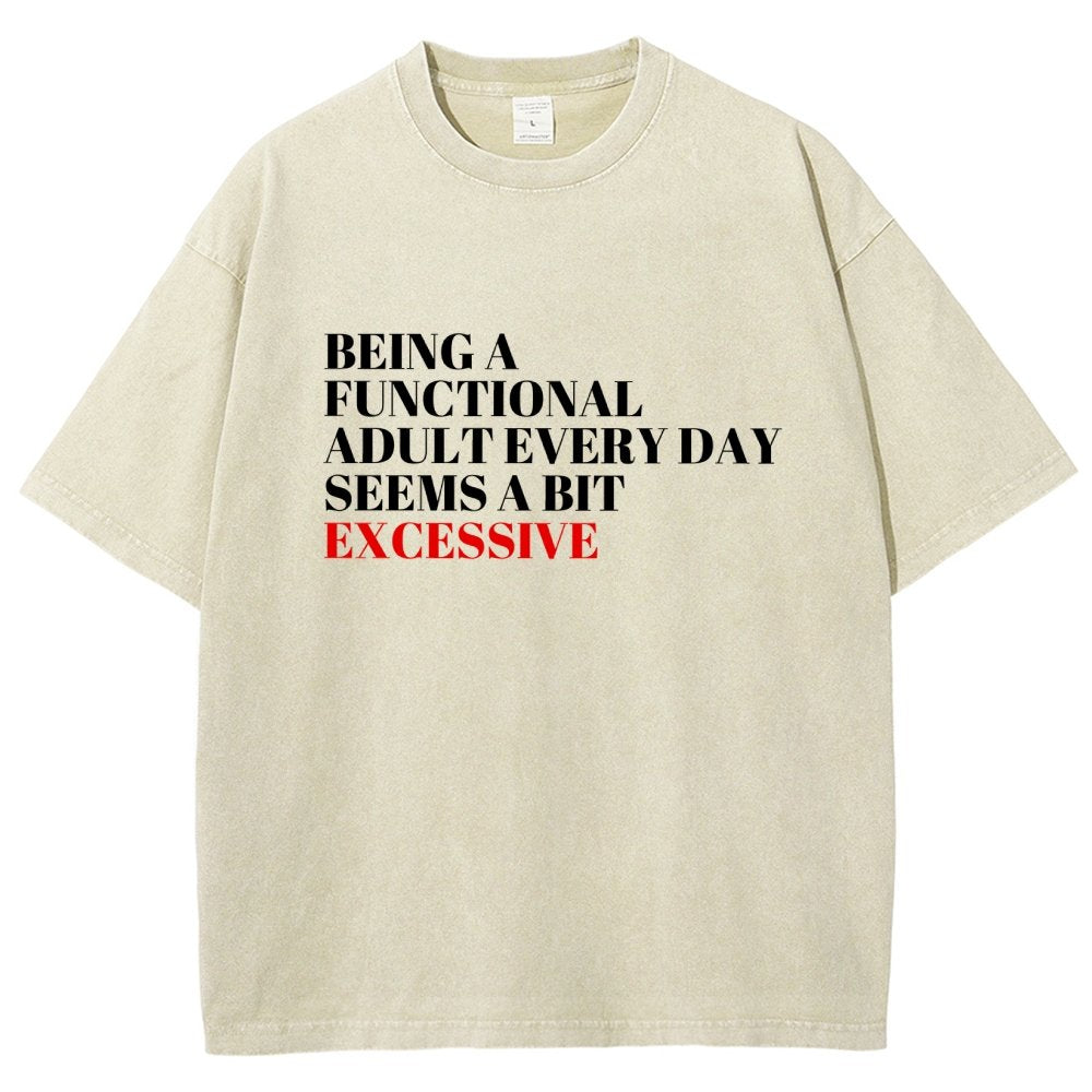 Functional Adult Vintage Distressed T-shirt
