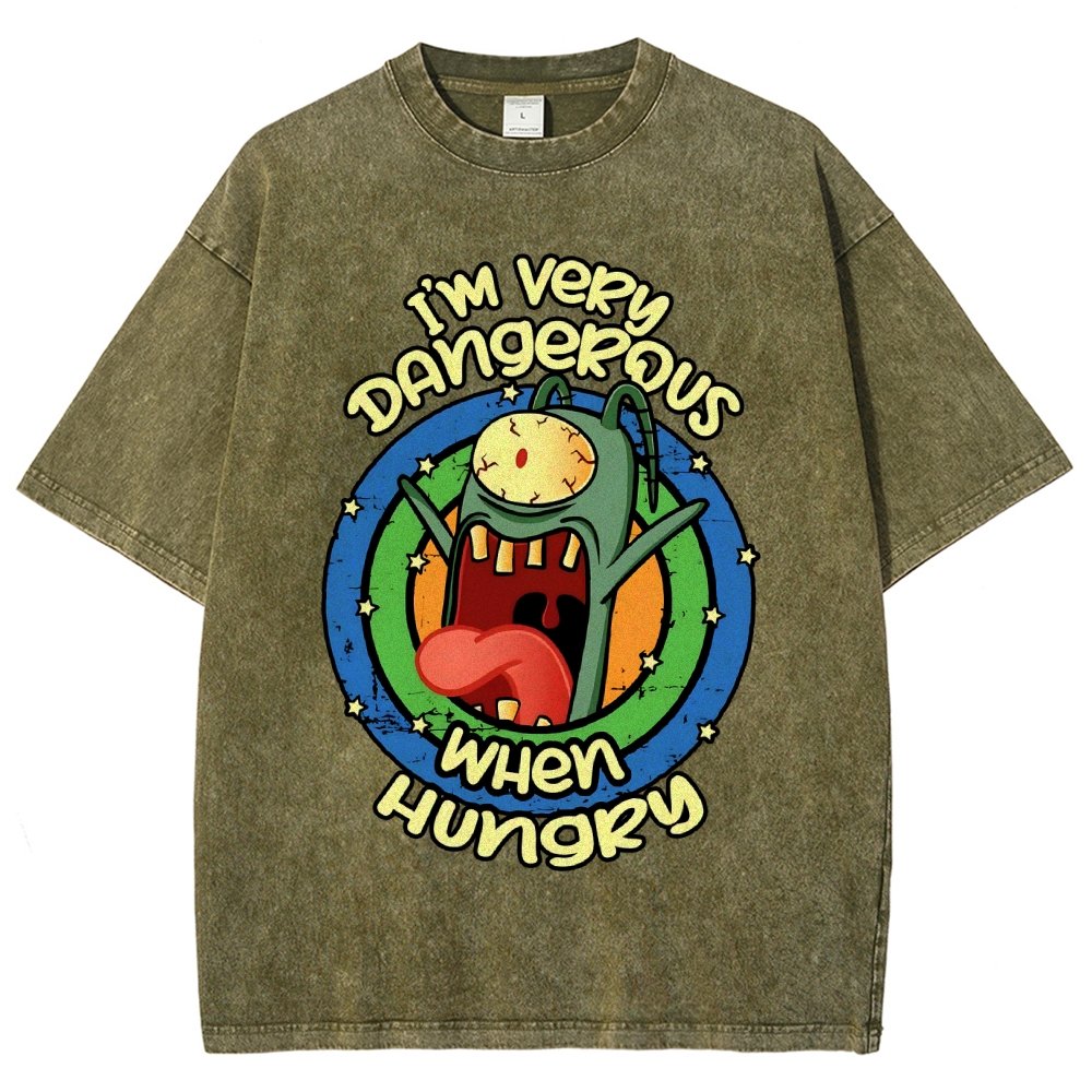 Very Dangerous When Hungry Vintage Distressed T-shirt