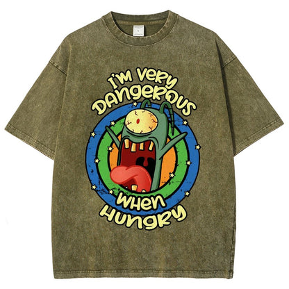 Very Dangerous When Hungry Vintage Distressed T-shirt