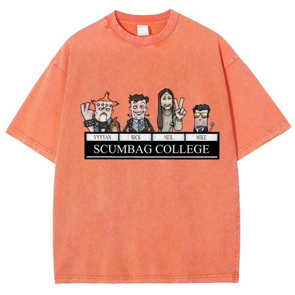 Cool Crew Scumbag College by HappyToast Vintage Distressed T-shirt