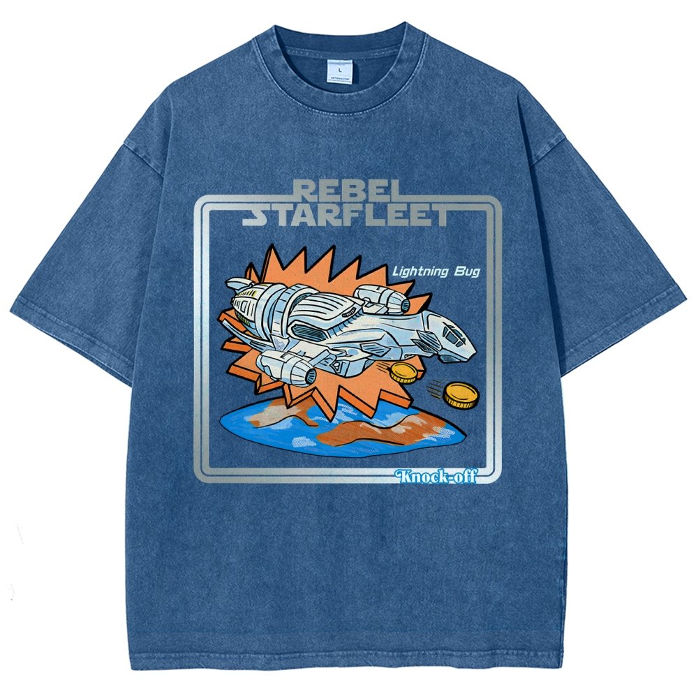 Lightning Bug Knock-off Spaceship Vintage Distressed T-shirt