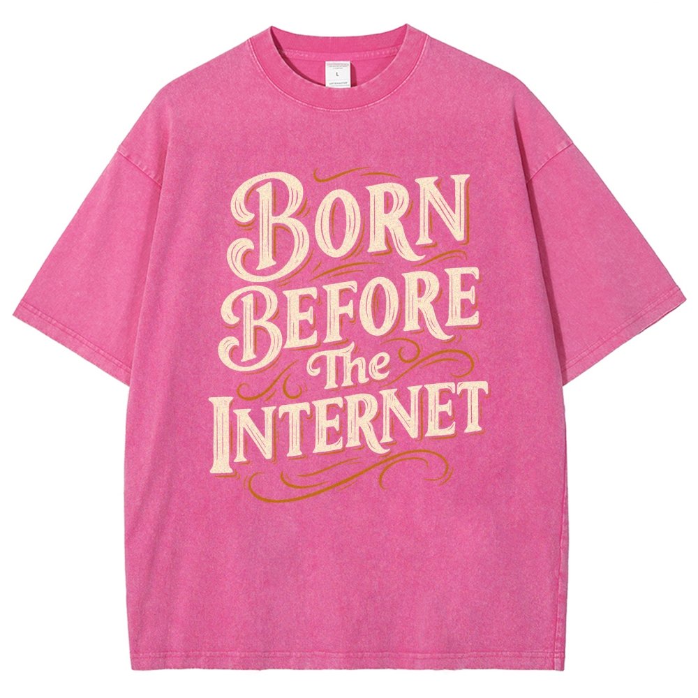 Born Before The Internet Vintage Distressed T-shirt