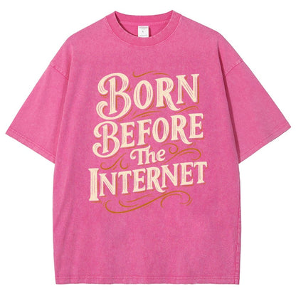 Born Before The Internet Vintage Distressed T-shirt
