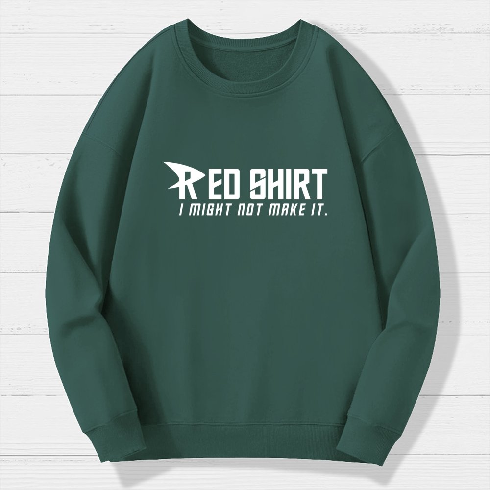 Red Shirt Geek Cotton Sweatshirt