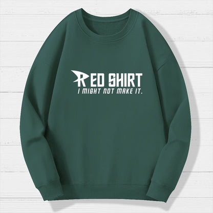 Red Shirt Geek Cotton Sweatshirt