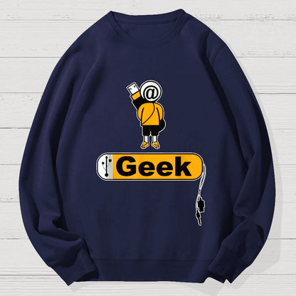 @Geek Funny Cotton Sweatshirt