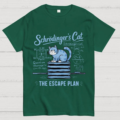 Schrödinger's Cat Of The Escape Plan Science Unisex Geek T-Shirt