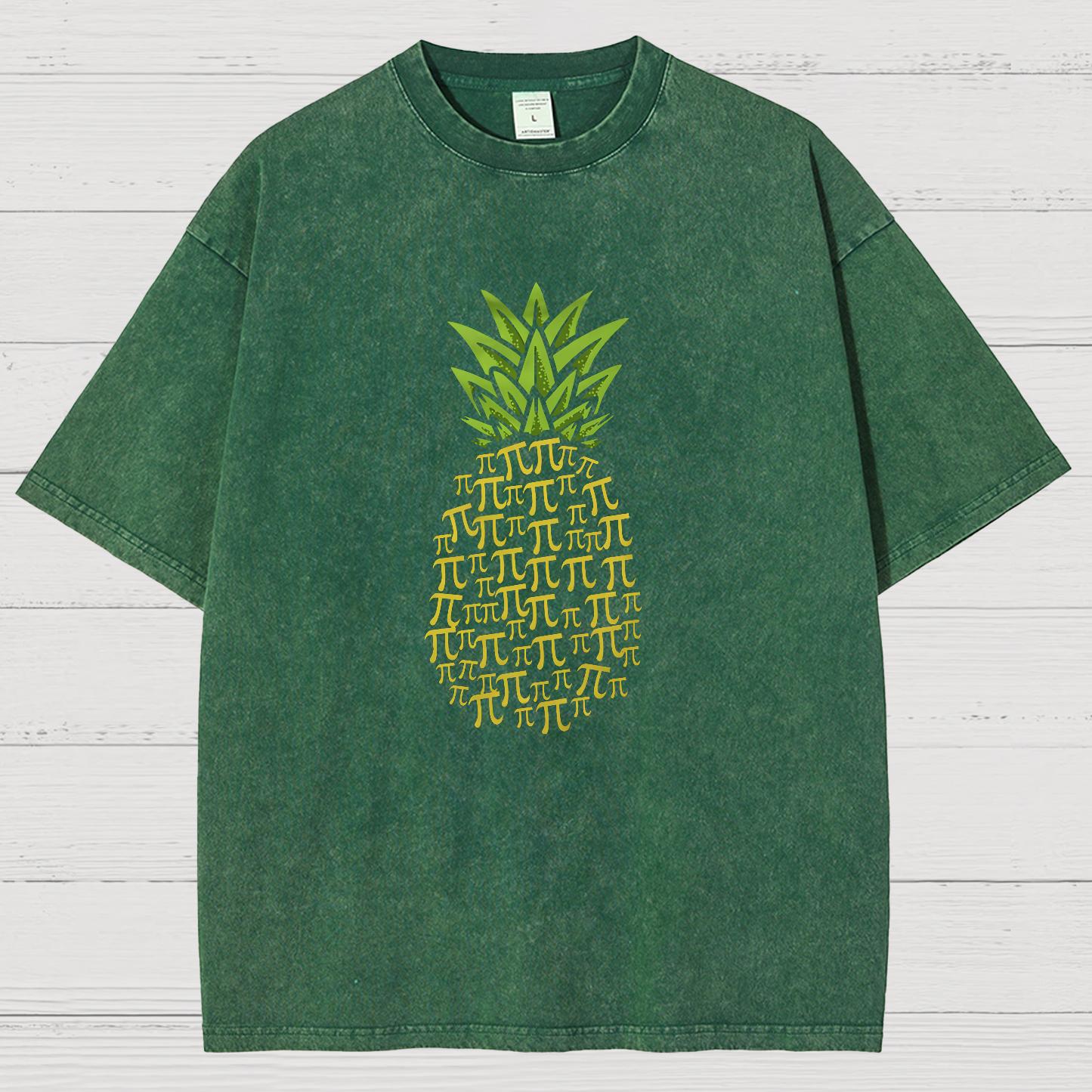 Pi Pineapple Vintage Distressed T-shirt