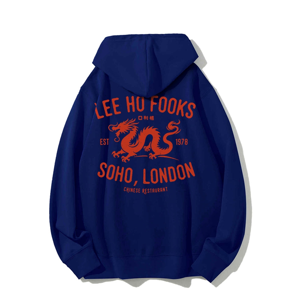Lee Ho Fooks Printed Back Cotton Hoodie