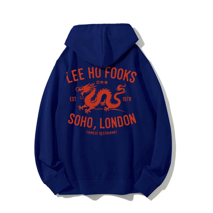 Lee Ho Fooks Printed Back Cotton Hoodie