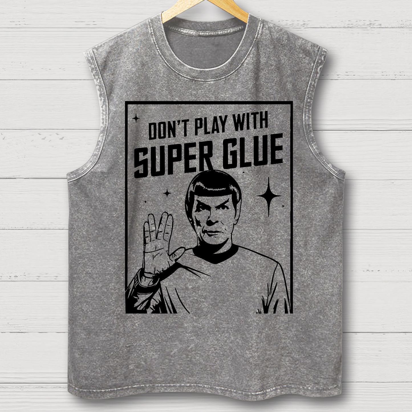 Don't Play With Superglue Vintage Distressed Washed Tank