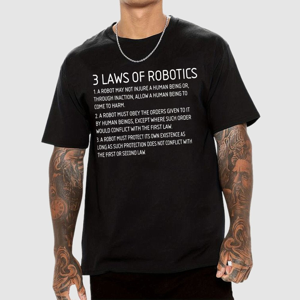 Three Laws of Robotics Geek T-Shirt