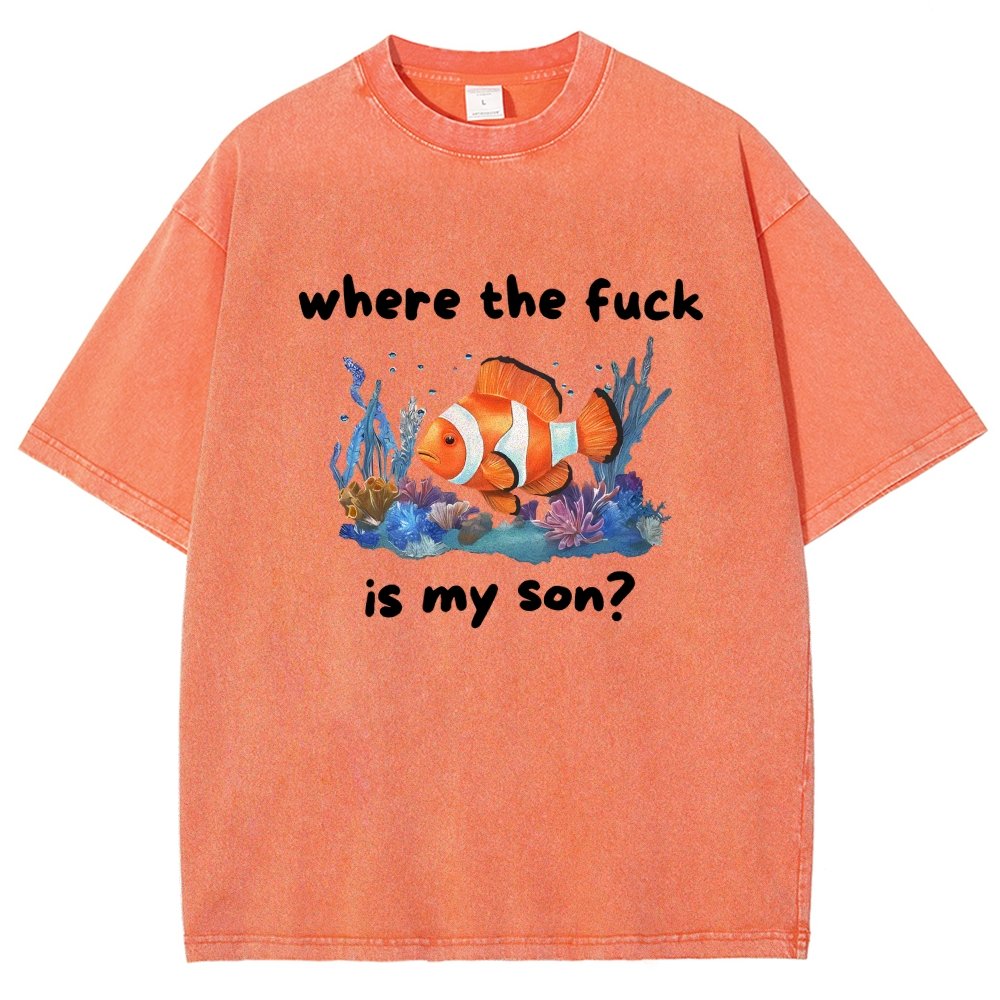 Where The F*ck Is My Son Vintage Distressed T-shirt