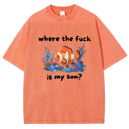 Where The F*ck Is My Son Vintage Distressed T-shirt