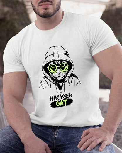 Hacker Cat Geeky T-Shirt