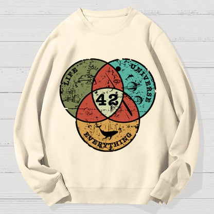 Life, the Universe & Everything Geek Cotton Sweatshirt