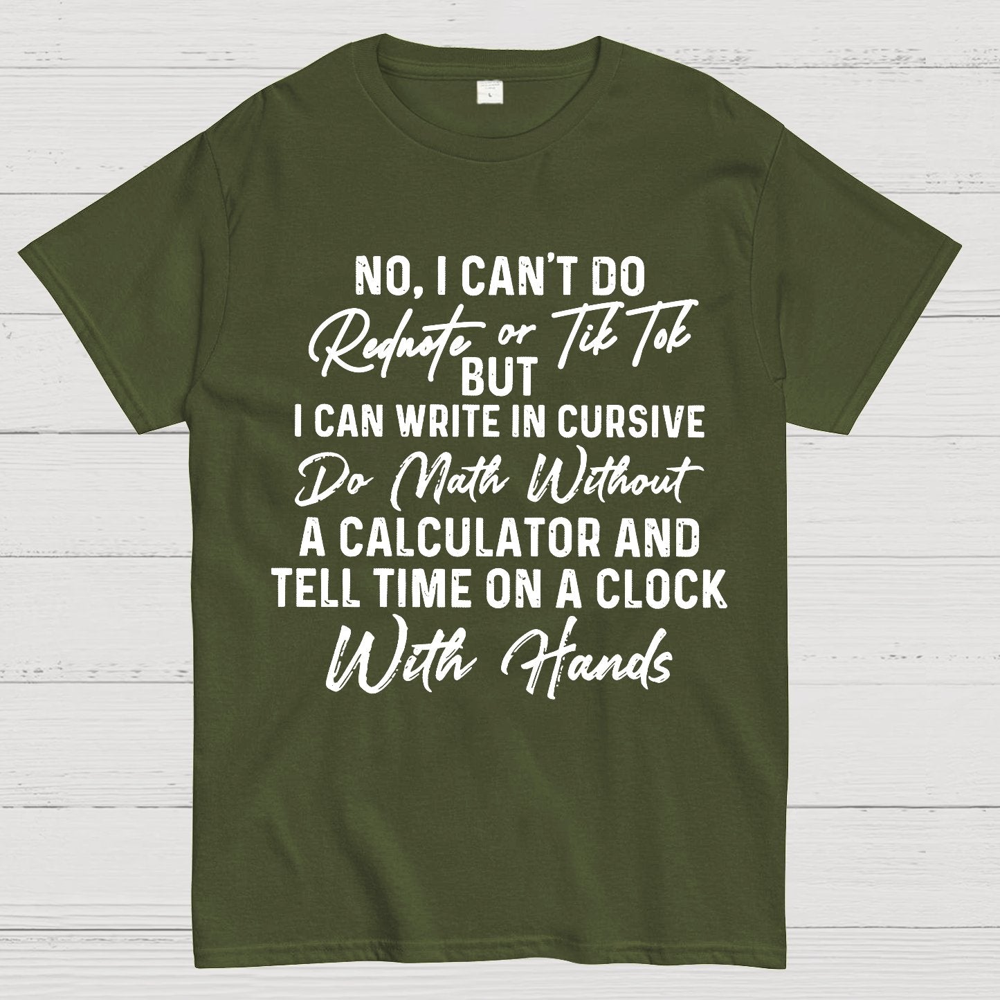 No I Can't Do Rednote Or TikTok  Geek T-Shirt