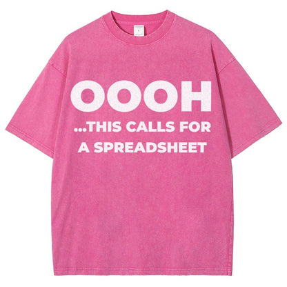 Ohh...This Calls for a Spreadsheet Vintage Distressed T-shirt
