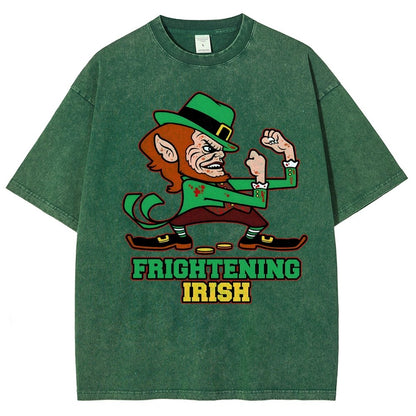 Frightening Irish- St. Patrick's Day Vintage Distressed T-shirt