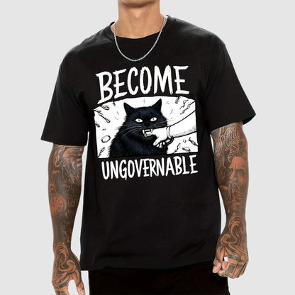 Cat Biting Arm Geek T-Shirt