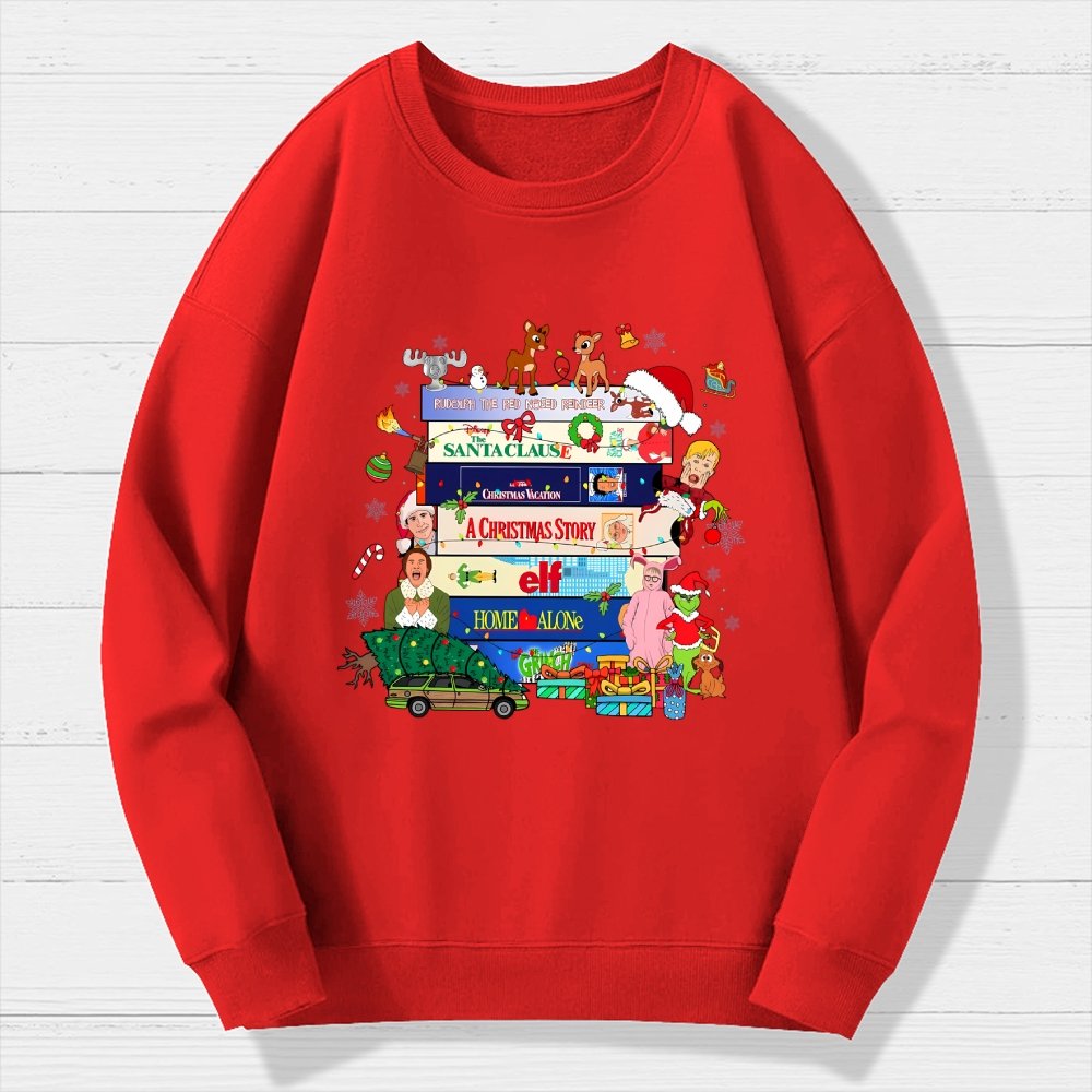 90s Style Christmas Geek Cotton Sweatshirt