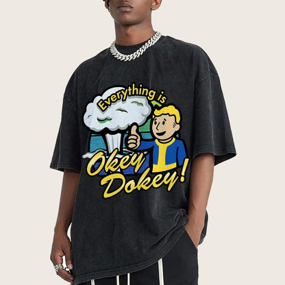 Everything Is Okey-Dokey Vintage Distressed T-shirt