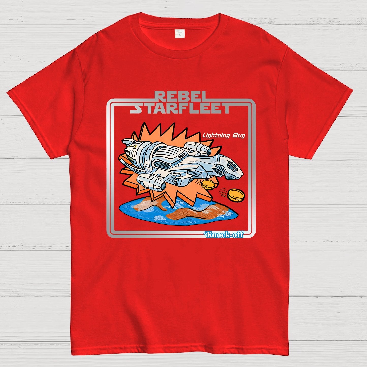 Lightning Bug Knock-off Spaceship Geek T-Shirt