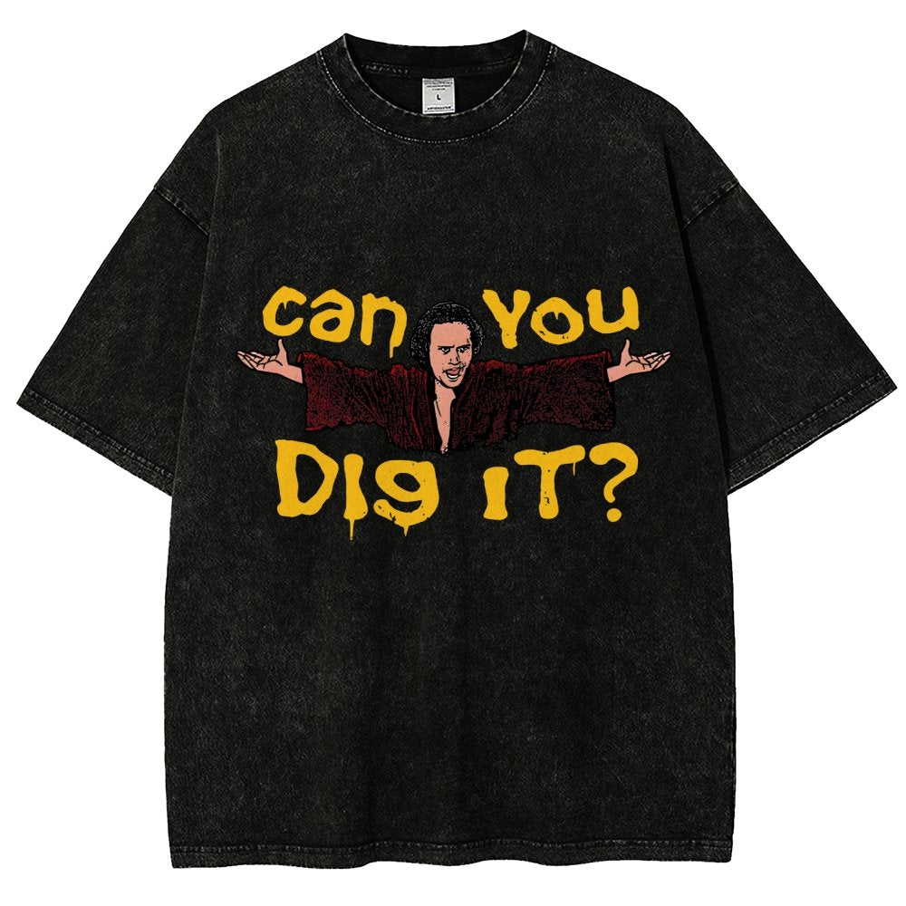Can You Dig It？Vintage Distressed T-shirt