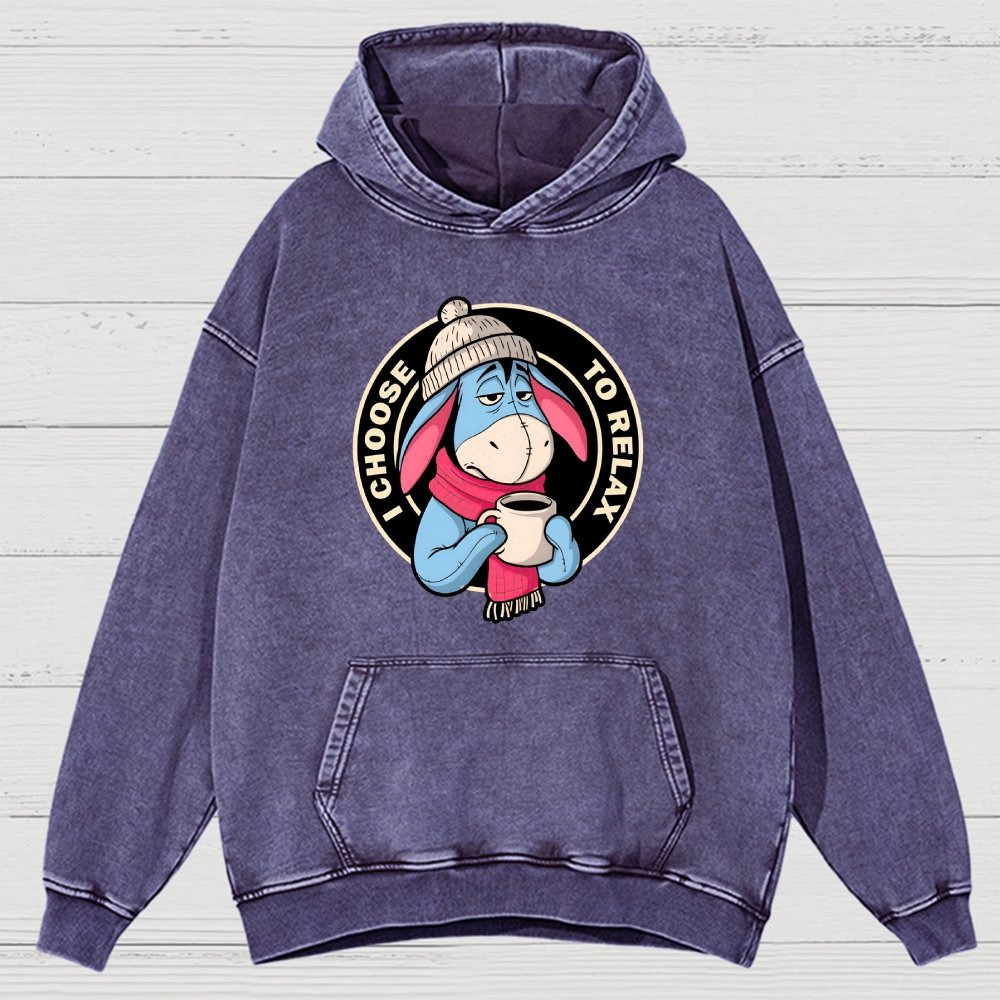 I Chose To Relax Vintage Distressed Hoodie